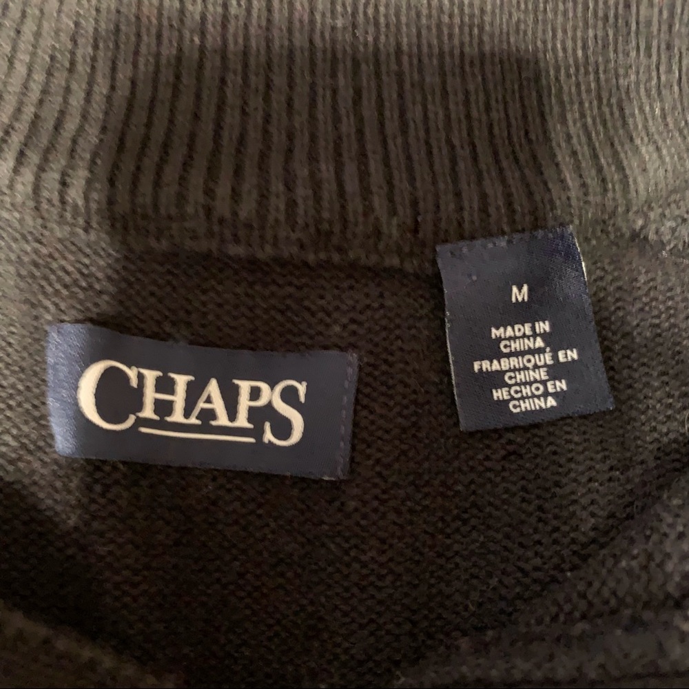 Chaps Neutral Fair Isle Patterned Sweater - Picture 4 of 5